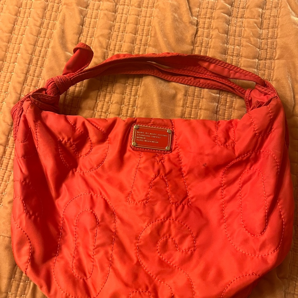 Marc By Marc Jacobs Red Quilted Hobo Bag